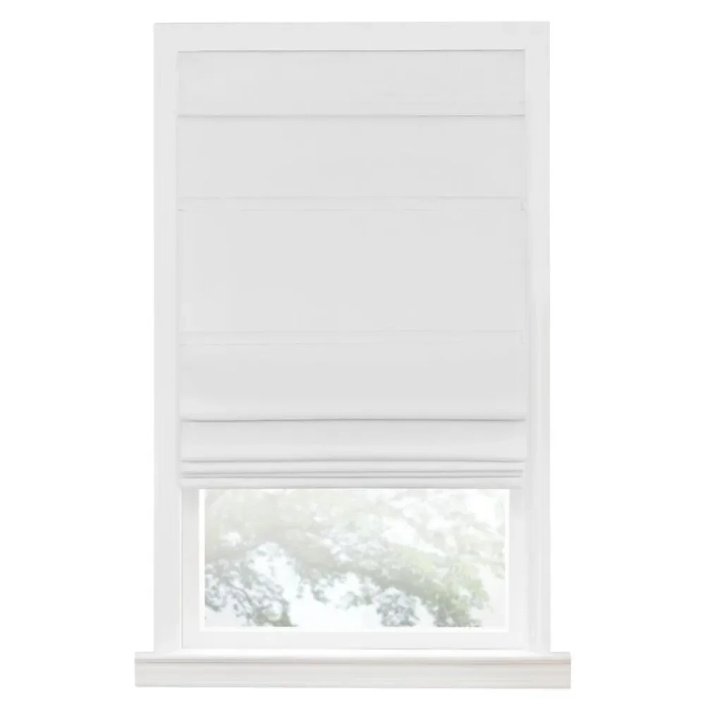 PowerSellerUSA Cordless Buffalo Plaid Curtains, Roman Shades for Windows, Room